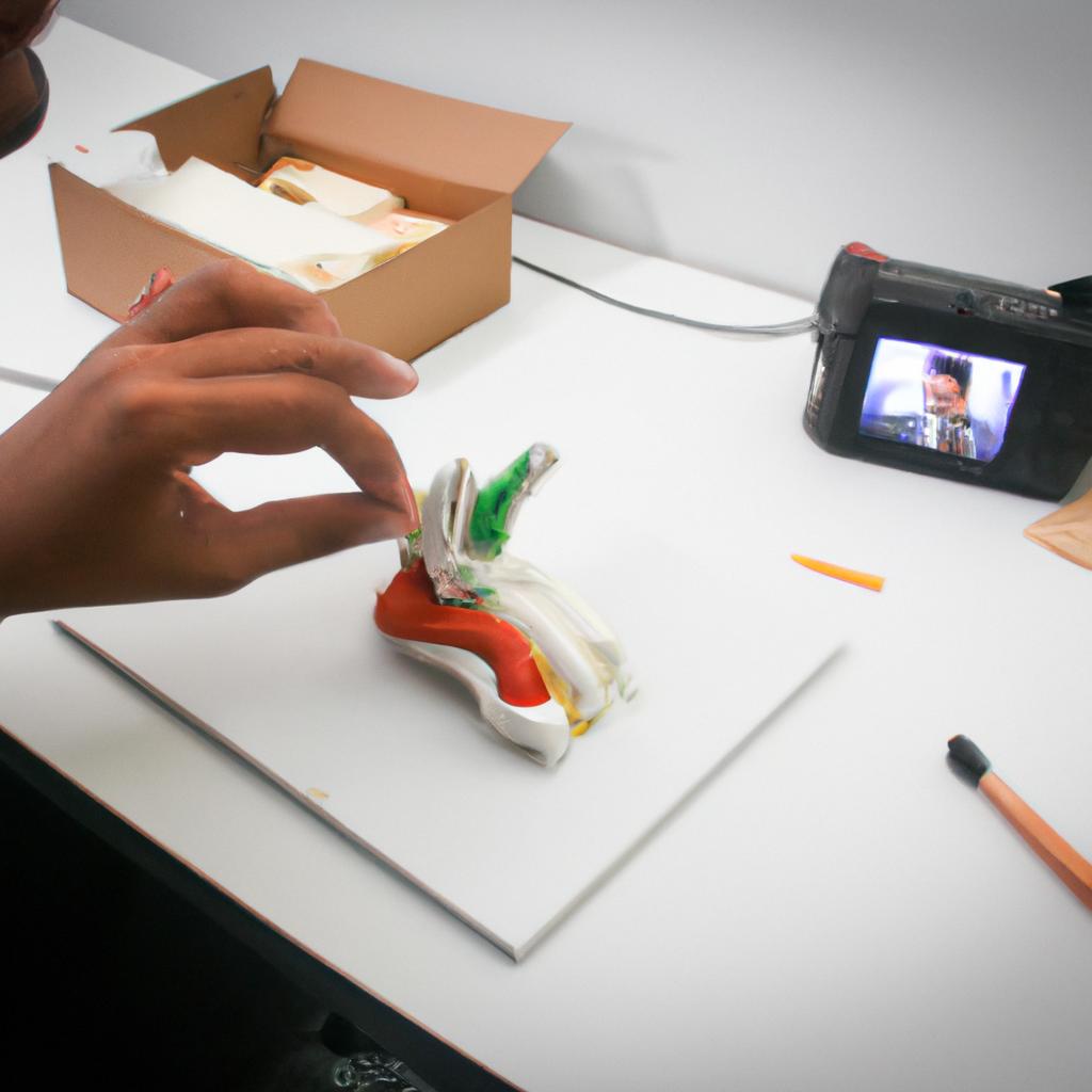 Person demonstrating claymation animation techniques